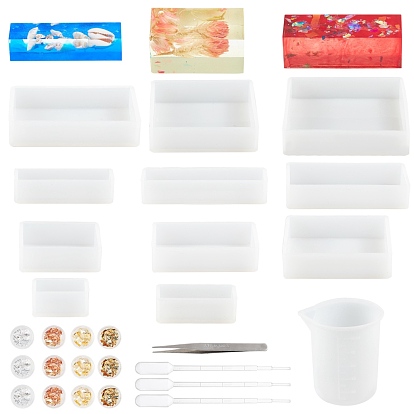 Наборы для украшения diy, с силиконовой мерной чашкой и формами, железный пинцет, латексные кроватки, пластиковые пипетки, фольга и березовые деревянные палочки