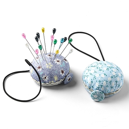 Cute Ball Shaped Cloth Needle Cushion, Sewing Tools, with Tether