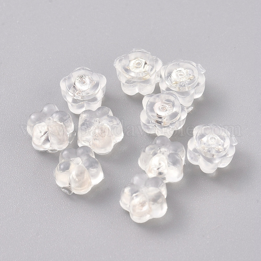 Clear Silicone Earring backs 5.2mm Ear Clutch Earnut