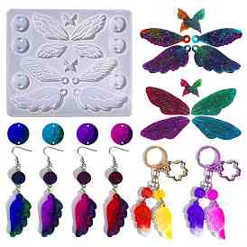 Бабочка и крылья diy кулон силиконовые формы, формы для литья смолы, для уф-смолы, изготовление ювелирных изделий из эпоксидной смолы