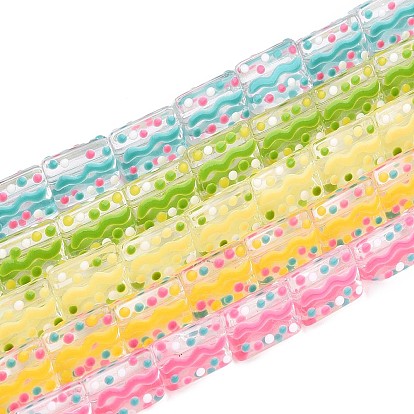 Нити стеклянных эмалевых бусин, треугольник с точкой