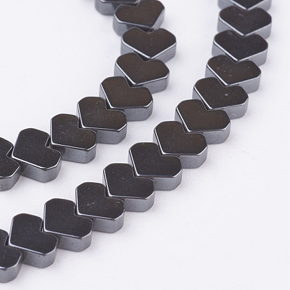 Non-magnetic Synthetic Hematite Beads Strands, Heart