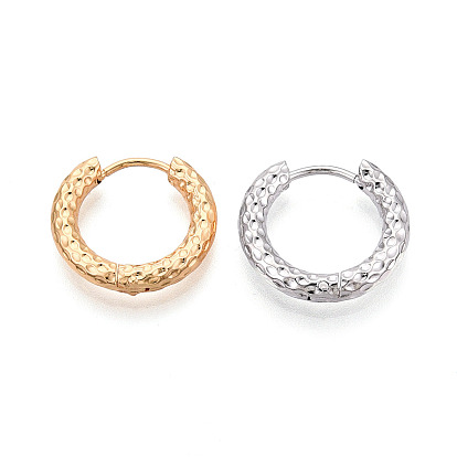 Серьги из 304 нержавеющей стали, текстурированное кольцо
