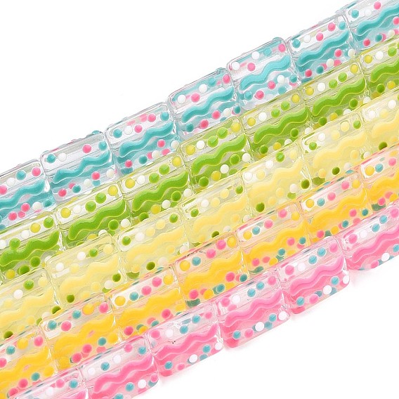 Нити стеклянных эмалевых бусин, треугольник с точкой