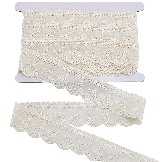 8galon plat en polyester creux, ruban à bords ondulés avec nœud papillon, avec carte d'affichage en carton