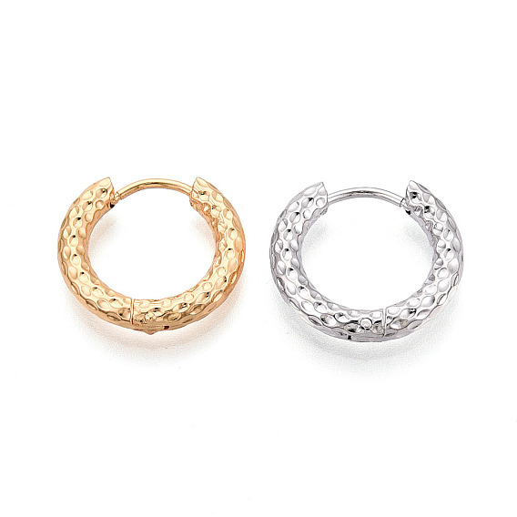 Серьги из 304 нержавеющей стали, текстурированное кольцо