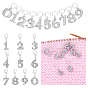 11шт. номер для самостоятельного изготовления 0~9 наборы инструментов для вязания, включая маркеры стежков со стразами из сплава, вязание ряда встречных цепочек