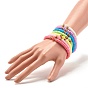 Handmade Polymer Clay Heishi Beads Stretch Bracelets Sets, Surfering Wave Stackable Bracelets for Women