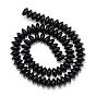 Black Stone Bead Spacer Strands, Rondelle