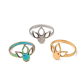 201 Stainless Steel Crown Finger Ring for Women