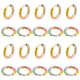 10Pairs 304 Stainless Steel Huggie Hoop Earrings, Hypoallergenic Earrings, Ring