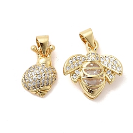 Латунные микро проложить кубического циркония подвески, без кадмия и без свинца, стойки покрытие, долговечный, реальный 18 k позолоченный