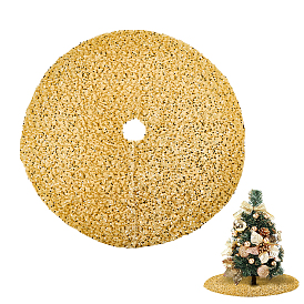 Юбка из полиэстера с пайетками для рождественской елки, рождественские украшения