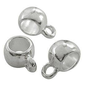 Барабанные тибетском стиле сплава вешалки ссылки, без кадмия, без никеля и без свинца, 11.5x8x5.5 мм, отверстия: 2 mm, Внутренний диаметр: 6 mm