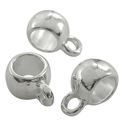 Барабанные тибетском стиле сплава вешалки ссылки, без кадмия, без никеля и без свинца, 11.5x8x5.5 мм, отверстия: 2 mm, Внутренний диаметр: 6 mm