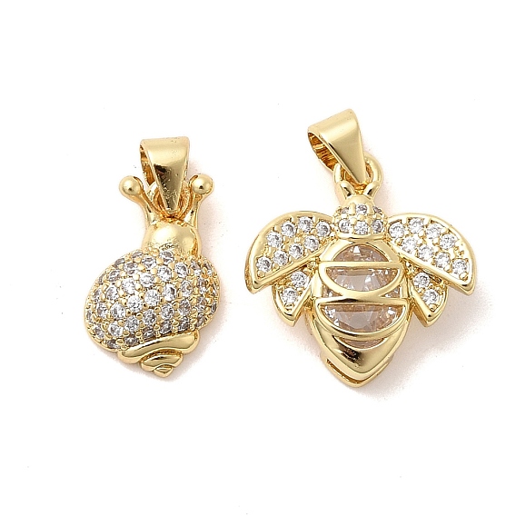 Латунные микро проложить кубического циркония подвески, без кадмия и без свинца, стойки покрытие, долговечный, реальный 18 k позолоченный
