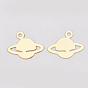 Brass Universe Space Charms, Etched Metal Embellishments, Long-Lasting Plated, Planet