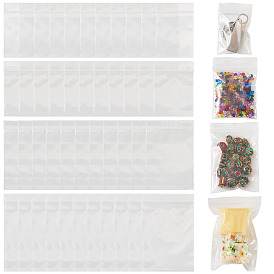 Прозрачные пластиковые сумки на молнии, многоразовые упаковочные пакеты, верхнего уплотнения, мешок с самоуплотнением, прямоугольные