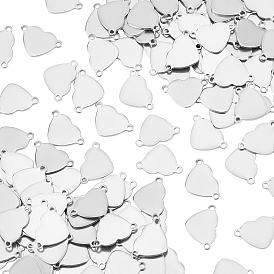 120Pcs 201 Stainless Steel Links Connectors, Heart