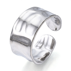 304 Stainless Steel Wide Open Cuff Ring for Women