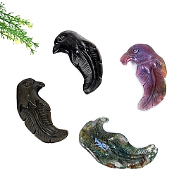 Резные фигурки из перьев орла из натурального драгоценного камня, для домашнего украшения рабочего стола