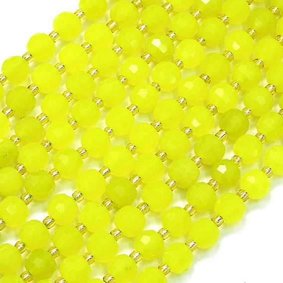 Природных окрашенных нитей бисера нефрита, с бисером, граненые, фонарь