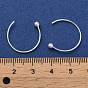925 Sterling Silver Earring Hooks, Balloon Ear Wire, with S925 Stamp
