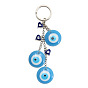 Evil Eye Keychain Colorful Beads Keychain Men Jewelry Craft Accessories