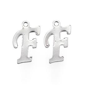 304 Stainless Steel Letter Charms, Letter.F