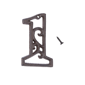 Gorgecraft Iron Home Address Number, with Screw, Number