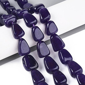 Бусины из натурального белого нефрита, треугольные, окрашенные