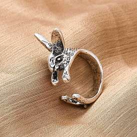 Открытые манжеты из цинкового сплава для женщин, кролик