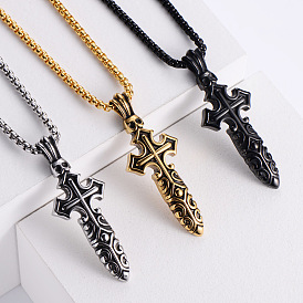 Круто 304 ожерелья с подвеской из нержавеющей стали в стиле панк-хип-хоп для мужчин