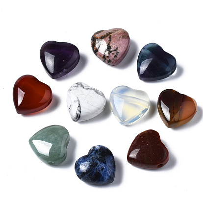 Natural & Synthetic Gemstone Beads, Heart