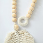 Wood bead cotton rope hand-woven curtain door curtain strap Bohemia decoration hotel bed and breakfast curtain tie rope