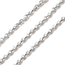 304 Stainless Steel Rolo Chain, Unwelded, with Spool