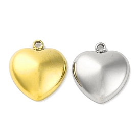 304 Stainless Steel Pendants, Heart Charm