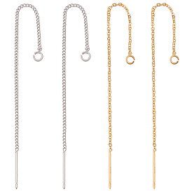 12шт. 2 цвета латунные серьги-гвоздики фурнитура, с 925 штырями стерлингового серебра, ушные резьбы, без никеля 