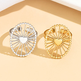 304 открытые кольца манжеты из нержавеющей стали, овальные с сердцем