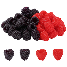 50 шт. 2 цвета ПВХ пластик имитация малиновый, имитация фруктов, для витрин и фото реквизита