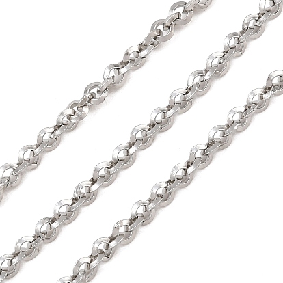 304 Stainless Steel Rolo Chain, Unwelded, with Spool