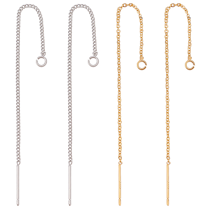 12шт. 2 цвета латунные серьги-гвоздики фурнитура, с 925 штырями стерлингового серебра, ушные резьбы, без никеля 