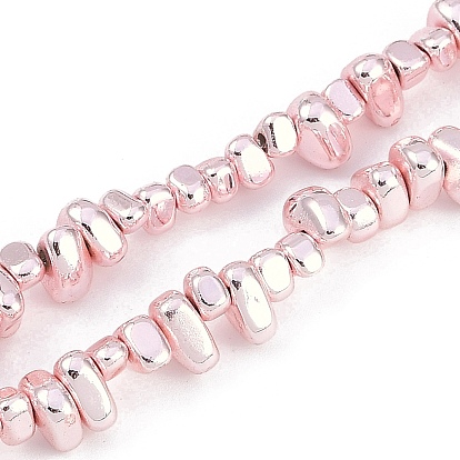 Нити синтетических немагнитных гематитовых бусин с гальваническим покрытием, покрытых краской для выпечки, самородки