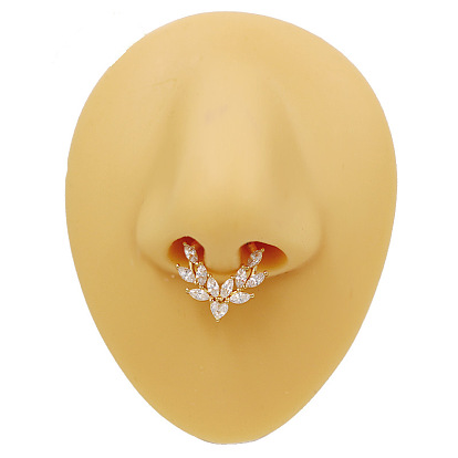 316l хирургические кольца для носа из нержавеющей стали с кубическим цирконием