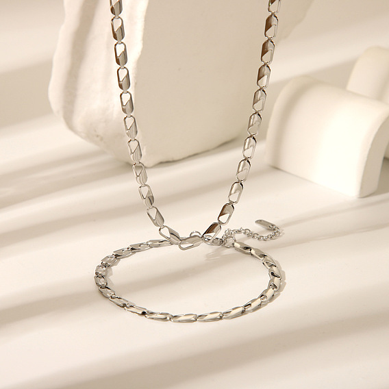 Стильные 304 браслеты и ожерелья из нержавеющей стали с цепочкой