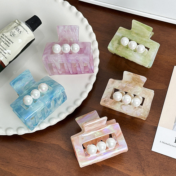 Заколки для волос в форме когтей из ацетата целлюлозы, аксессуары для волос для женщин и девочек