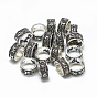 Thai 925 Sterling Silver Beads, Large Hole Beads, Ring