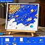 DIY-Mosaiktablett-Bastelset, mit Tablett, Holz Staffelei, Kunststoffspatel, Glasperlen und Harzcabochons, Cremekleber