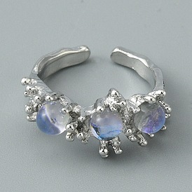 Полукруглое открытое кольцо-манжета из смолы, украшения из латуни для женщин