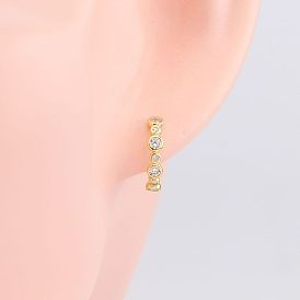 Minimalist Sterling Silver Earrings with Gemstones - Elegant and Unique Jewelry